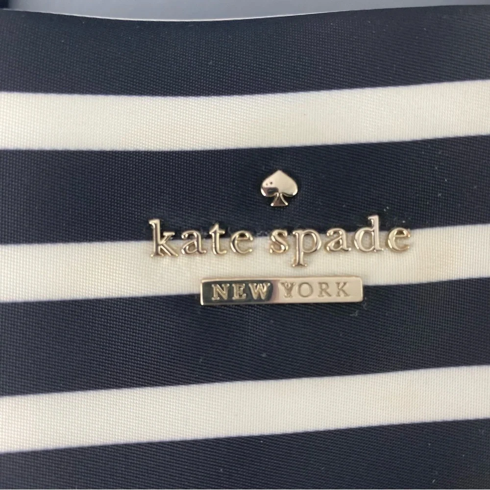 Kate Spade nautical stripe large carry all tote bag with matching wristlet